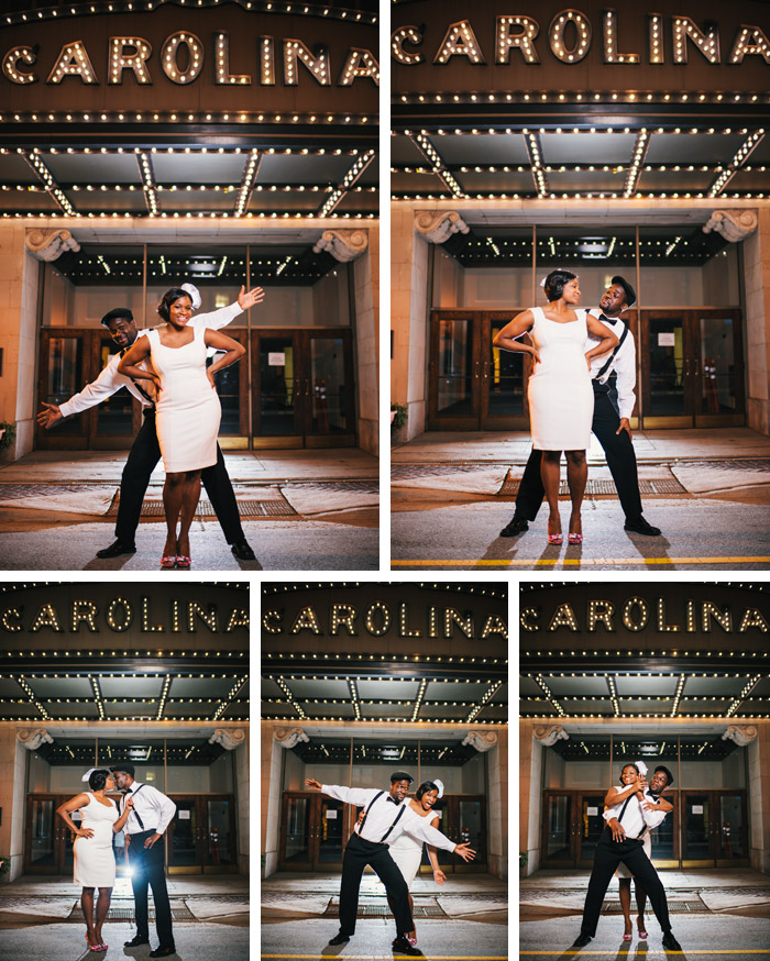 Greensboro engagement, engagement photographer, UNC greensboro, UNCG, Carolina theater