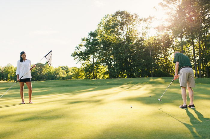 tobacco road golf course engagement, sanford photographer, engagement pictures