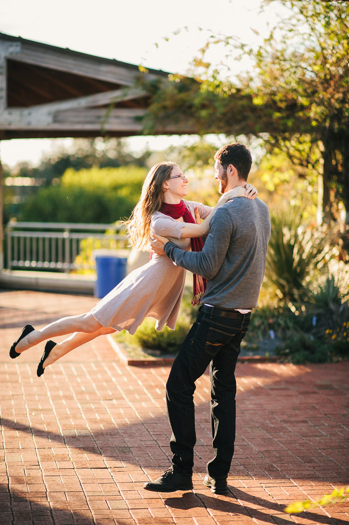 raleigh engagement pictures, jc raulston arboretum, downtown raleigh, engagement photographer