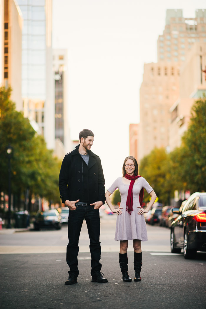 raleigh engagement pictures, jc raulston arboretum, downtown raleigh, engagement photographer