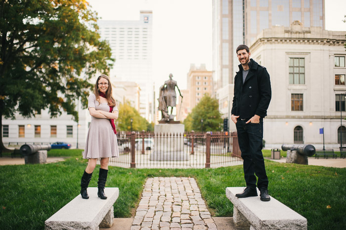 raleigh engagement pictures, jc raulston arboretum, downtown raleigh, engagement photographer