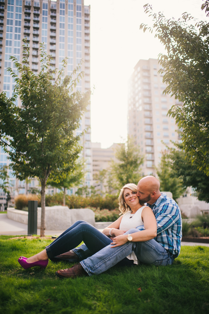 charlotte photographer, engagement photographer, romare bearden park, charlotte engagement pictures