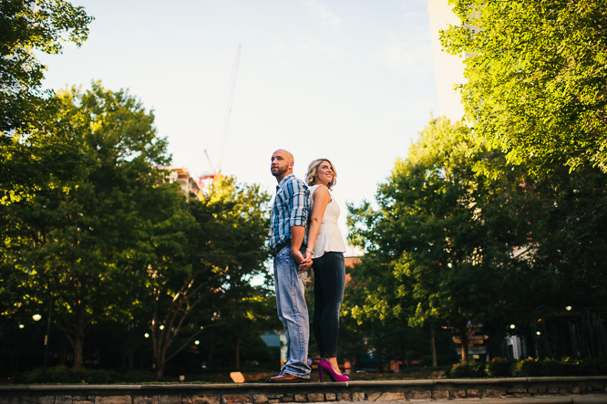 charlotte photographer, engagement photographer, romare bearden park, charlotte engagement pictures